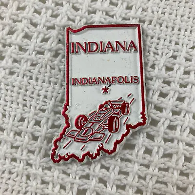 £12.48 • Buy Indianapolis, IN Race Car State Shape Rubber  Refrigerator Magnet