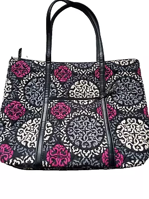 Vera Bradley Canterberry  Magenta Quilted Tote 19 X 14.5 X 6.5 In Very Good Cond • $24.99