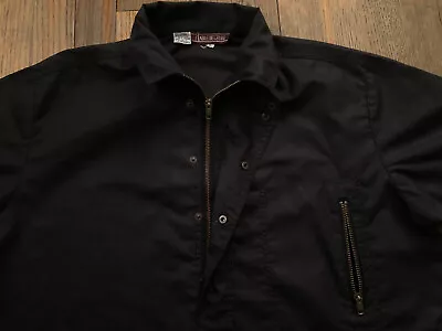 VTG 80s Half Zip Industrial Goth Steampunk Andre De Leure Shirt Black Men’s Lg • $80