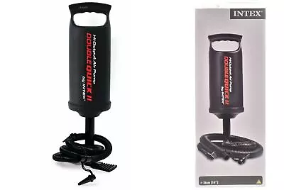 Manual Pump Portable Air Inflate Camping Air Bed Pool With Universal Adaptors • £10.99