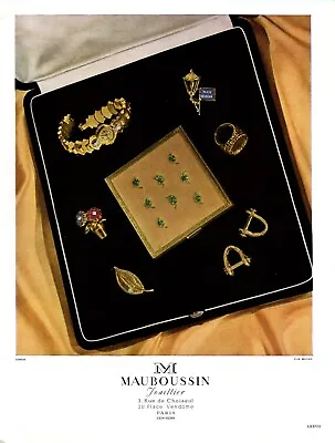 Original French Vintage Ad - Jewel Jewelry MAUBOUSSIN Watch ELSHOUD - 1949 • $5.90