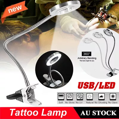 Flexible USB Clamp Clip-On LED Lights Reading Table Desk Bed Bedside Night Lamp • $11.89