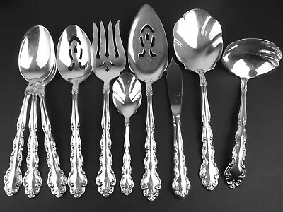 Set 10 X Serving Pieces Oneida Community Modern Baroque 1969 Silverplate • $89.99