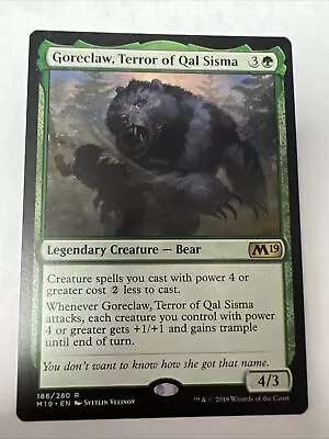 MTG Goreclaw Terror Of Qal Sisma Core Set 2019 186/280 Regular Rare • $4