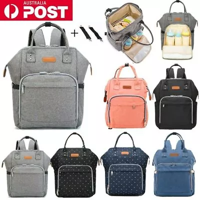 AU Waterproof Nappy Diaper Backpack Baby Mummy Changing Bag Pram Hanging Bag • $23.99