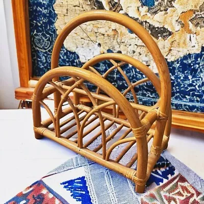 Mid Century Faux Bamboo Magazine Rack • £20.66