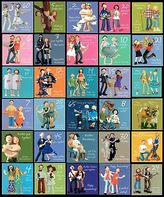 £2.35 • Buy WEDDING ANNIVERSARY CARD CARDS For 1st To 70th And All The Years Between