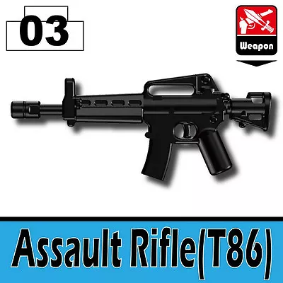 T86 Assault Rifle Toy Compatible With Toy Brick Minifigures Army M4 • $1.71