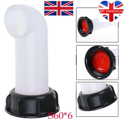 £5.78 • Buy Plastic IBC Tank Spout Outlet Tap Fitting Water Oil Fuel Pour Diesel Nozzle UK