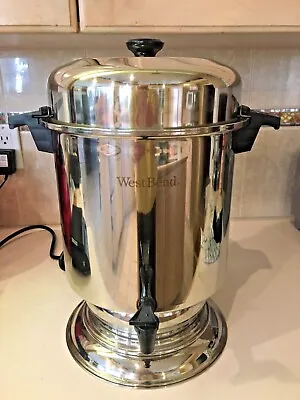 $65 • Buy West Bend 55 Cup Commercial Stainless Steel Coffee Maker Urn 13550  Clean Bright