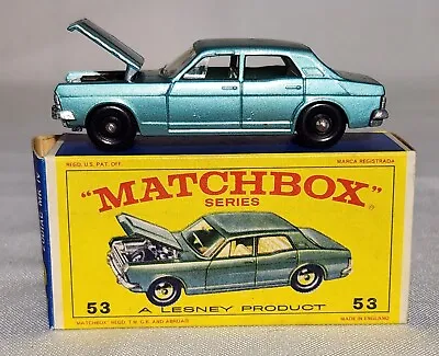 Vintage Matchbox Series #53 Ford Zodiac MK IV With Original Box.  NEW Near Mint • $11.50