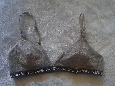 £12 • Buy Jack Wills Size 8 Grey Soft Cotton Bra Top