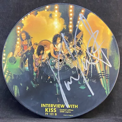 KISS Autographed Signed 1985 UK Interview Picture Disc LP By VINNIE VINCENT • $175