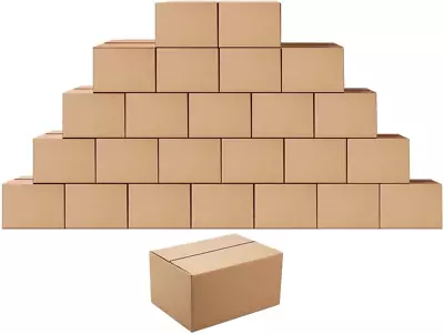 Shipping Boxes Mailers 8X6X4 Inches Corrugated Cardboard Small Packing Kraft Mo • $40.69