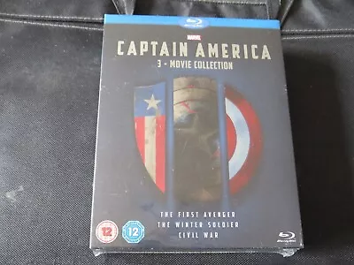 Captain America 3 Movie Collection (NEW & SEALED 3 X Blu-ray Box Set) CIVIL WAR • £9.99