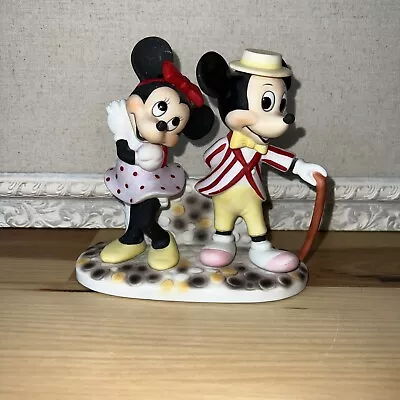 Vintage Disney Mickey And Minnie Mouse In Love~ Ceramic Bisque Figurine • $39.99