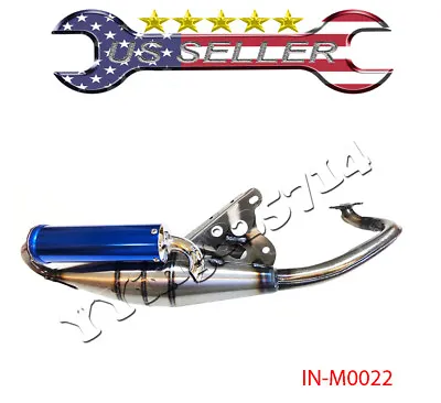 Performance Exhaust Pipe Muffler Yamaha 50cc Jog Scooter Moped Blue 1E40QMB • $85