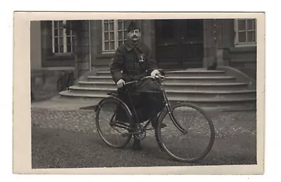 AM2966 - MILITARY - DECORATED SOLDIER W. BIKE BICYCLE - RPPC French Cyclist • $10.50