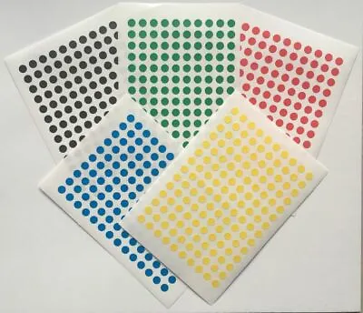 700 Small Coloured Round Sticky Dots 5mm Circles Self Adhesive Stickers Labels • £2.99