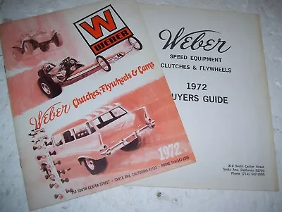 1972 Weber Catalog  And Price List- 4 Pics-- 11 Pages • $33