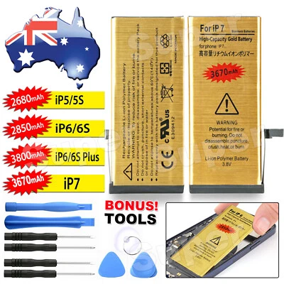 $9.95 • Buy NEW High Capacity Battery Replacement For IPhone 4S 5S 5C 6 6S 7 PLUS AU