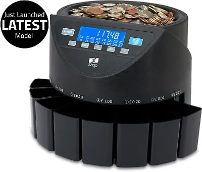 Coin Money Counter Sorter Machine Cash Currency Counting Gbp Automatic Uk Zzap • £169.99