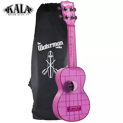 Kala Waterman Water Resistant Soprano Ukulele Amethyst Purple W/ Bag KA-WMT-PL-S • $49.99