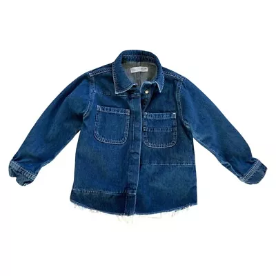 Zara Girls Raw Hem Jean Jacket Size 6/7 • $20