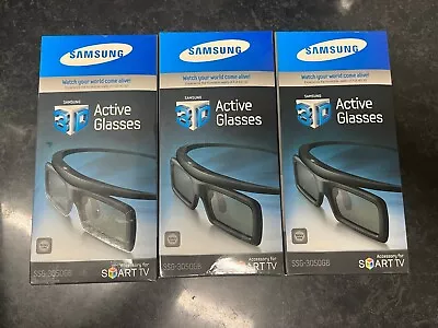 4 X Samsung 3D Active Glasses SSG-3050GB For 3D TV Television • £36.99