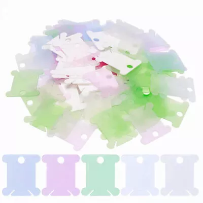 200X Plastic Floss Bobbins Winder Cross-Stitch Card Thread Holder DIY Embroidery • £5.99