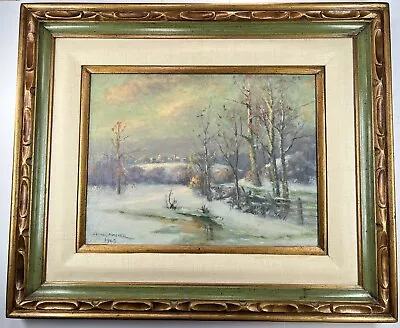 Arthur Mitchell Impressionist Oil Painting Winter Landscape Scene Fine Art 1943  • $2199.12