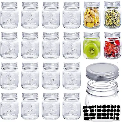 6Oz Glass Jars With LidsSpice JarsSmall Mason Jars Regular MouthMini Canning • $26.84