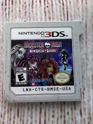 Monster High: New Ghoul In School (Nintendo 3DS 2015) Cartridge ONLY + Tested! • $17.99