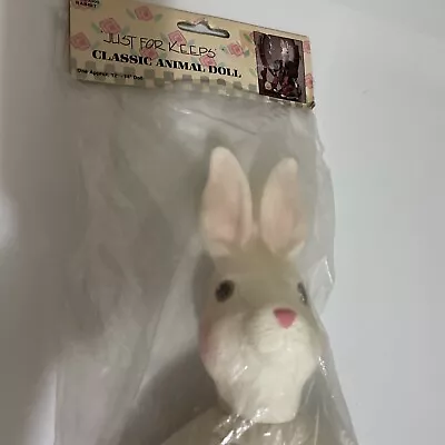 Just For Keeps Classic Animal Doll Pink Rabbit 12”x14”. In Original Bag. • $20