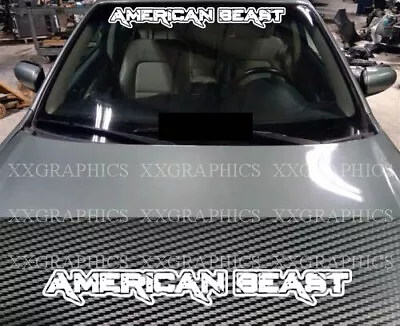 American Beast Windshield Ripped Effect Decal Sticker Fits Car Truck Muscle The • $19.99