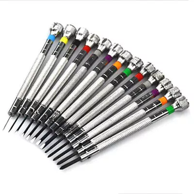 13PCS 0.6-2.0mm Slotted Cross Screwdriver Set Watchmakers Watch Repair Tools • $16.88