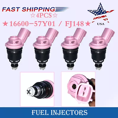 For 1991-1999 Nissan 1.6L L4 GA16DE Engine 4pcs Fuel Injector 16600-57Y01 FJ148  • $31.22