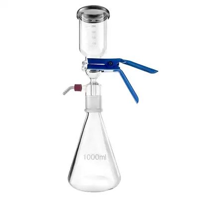 $77.20 • Buy QWORK 1000ml Glass Vacuum Suction Filter, Lab Vacuum Filtration Distillation For