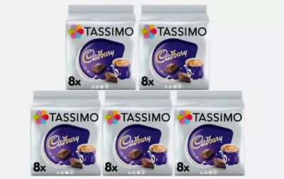Tassimo Hot Chocolate Pods Cadbury Hot Chocolate 5 X 8 Pods 40 Drinks • £14.87
