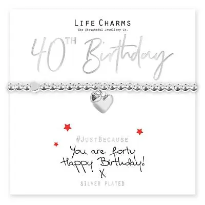 Life Charms Happy 40th Birthday Bracelet • £13.95
