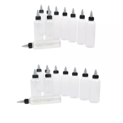 £16.09 • Buy 20 Pcs Clear Empty Plastic Bottles With Twist Top Dropper Nozzle Caps 120ml
