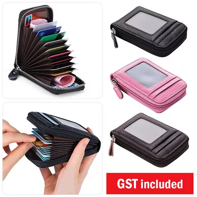 $7.99 • Buy RFID Blocking Leather Wallet Coin Purse Credit Card Holder Men Women Anti-theft