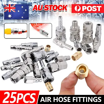 25x Air Hose Fittings Nitto Type Male Female Barb Coupler Compressor Air Tools • $14.95