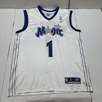 Vintage Tracy McGrady Jersey Mens Size L White Nike Orlando Magic #1 Classic • $28