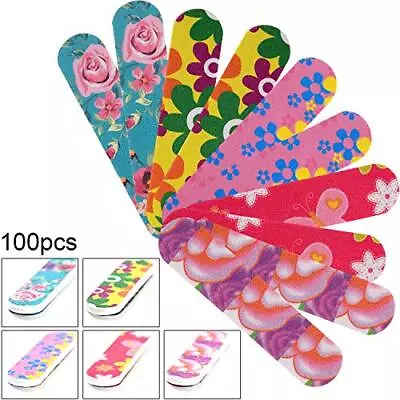 100 Pieces Mini Nail Files Double Sided Emery Boards Nail File And Buffers  • $16.98