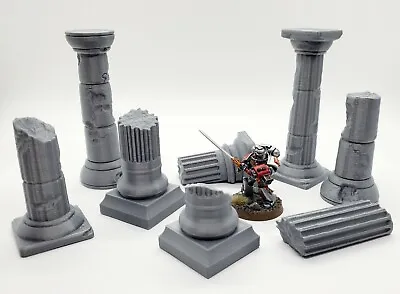 $11 • Buy 3d Printed Destroyed Columns/Pillars Terrain For Tabletop Gaming