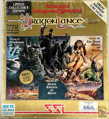 $212.50 • Buy Vintage Advanced Dungeons & Dragons Dragon Lance I, II, III 3.5 Floppies SSI TSR