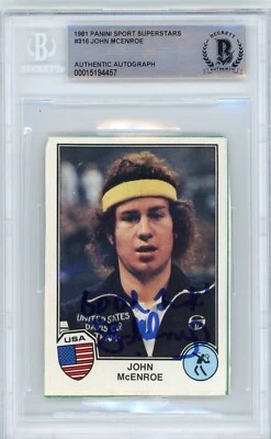 $249.99 • Buy John McEnroe 1981 Panini Sport Superstars True Rookie #316 Autograph BAS Beckett