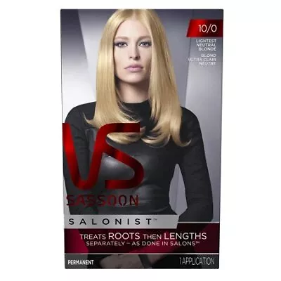 2 Pack Vidal Sassoon Salonist Hair Color 10/0 Lightest Neutral Blonde • $35.57