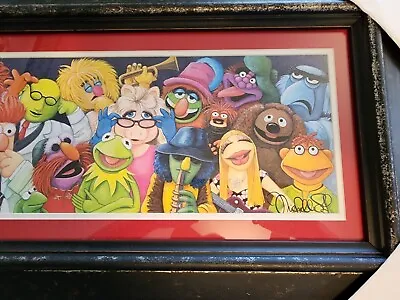 💥DISNEY FINE ART  BACK STAGE AT THE SHOW” MUPPETS FRAMED LITHOGRAPH St Laurent • $99.99